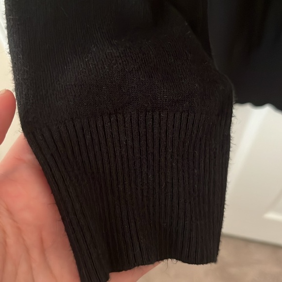 Women's lightweight & soft black tunic sweater - Size L - Picture 3 of 6